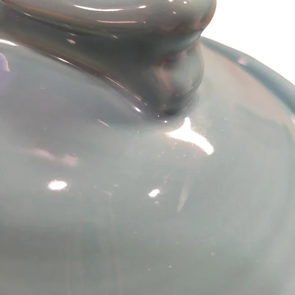 FIESTA MEDIUM pet dog bone CANISTER treat cookie CROCK TURQUOISE - Picture 6 of 11